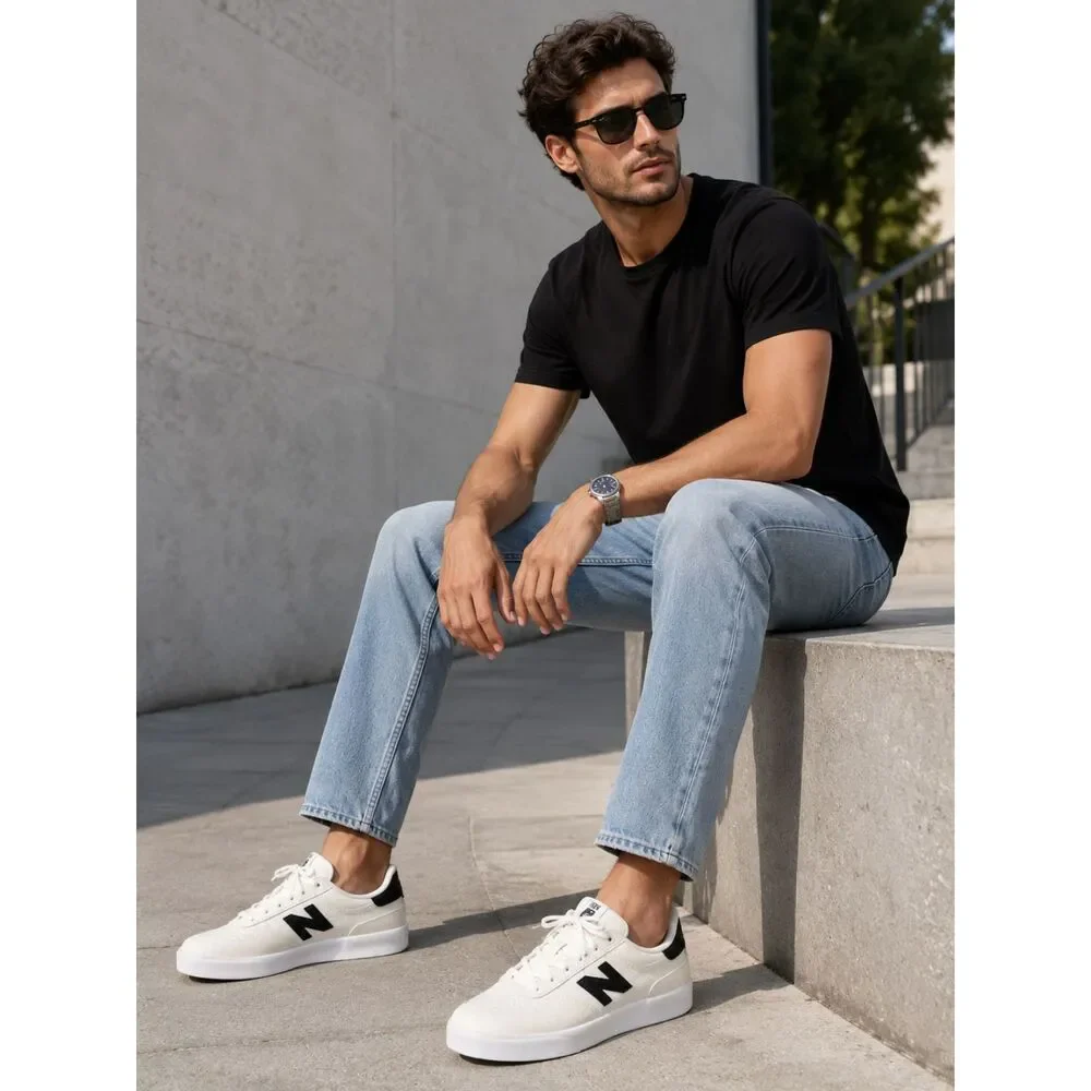 New Balance Numeric 272 Men's Casual Skate Shoes White Black Size 6 NWT Box